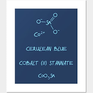 Pigment Molecules Cerulean Blue Posters and Art